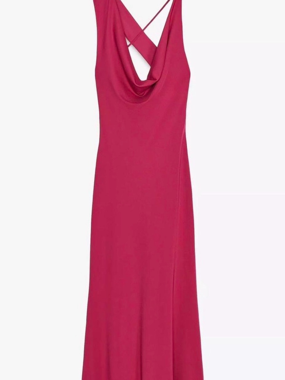 Zara Sleeveless Cowl-Back Maxi Dress - Fuchsia